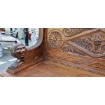 Monks Bench With Pair Lion Ends